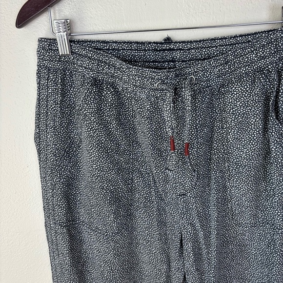 Anthropologie Orana Printed Joggers Pants Sz Small Boho Black White Elastic Tie - Picture 4 of 10